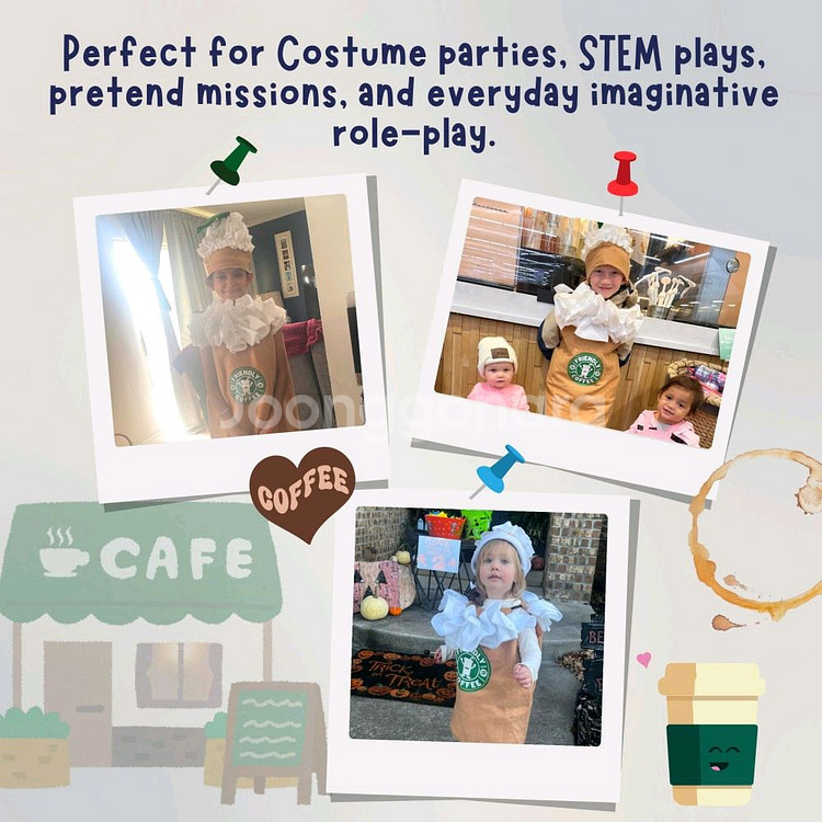 미국 상품 카푸치노 유아 코스튬 3-4세용 국내발송--2