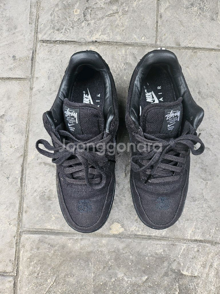 나이키 스투시 에어 포스 1 07 로우 블랙 255mm--0