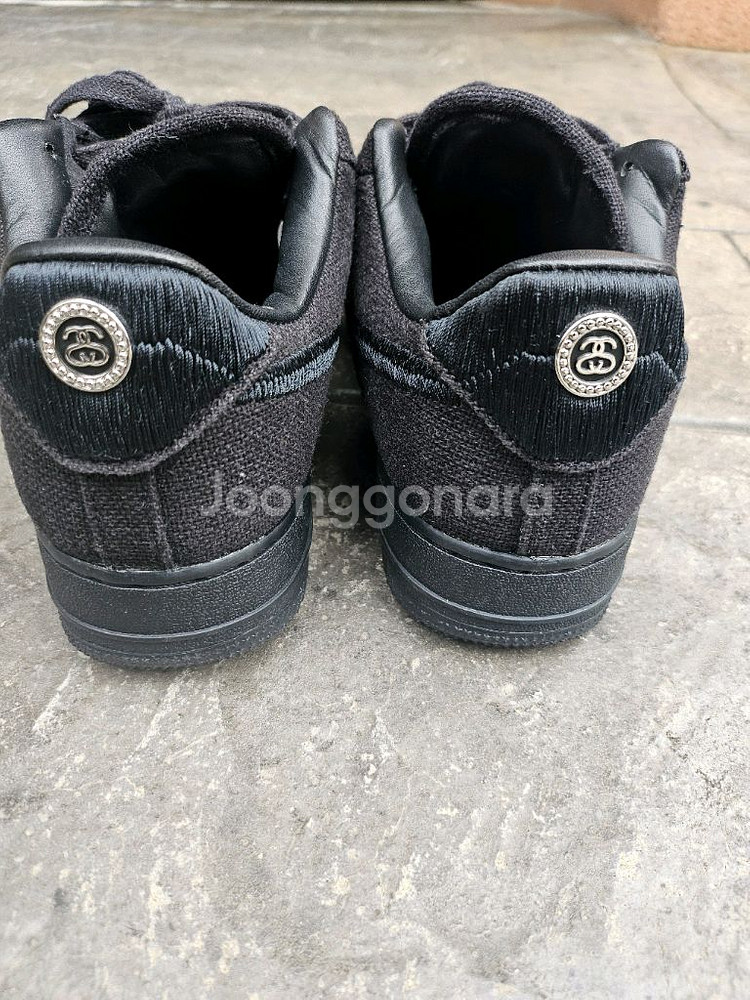 나이키 스투시 에어 포스 1 07 로우 블랙 255mm--2