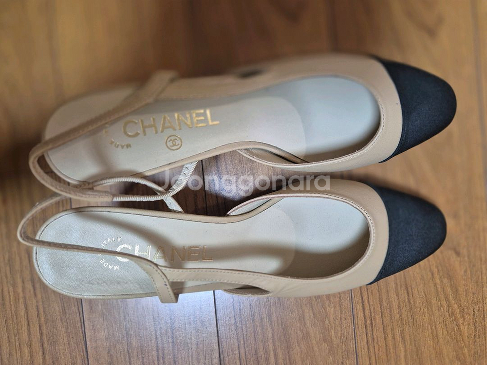 샤넬 스타일 투톤 펌프스 38--3