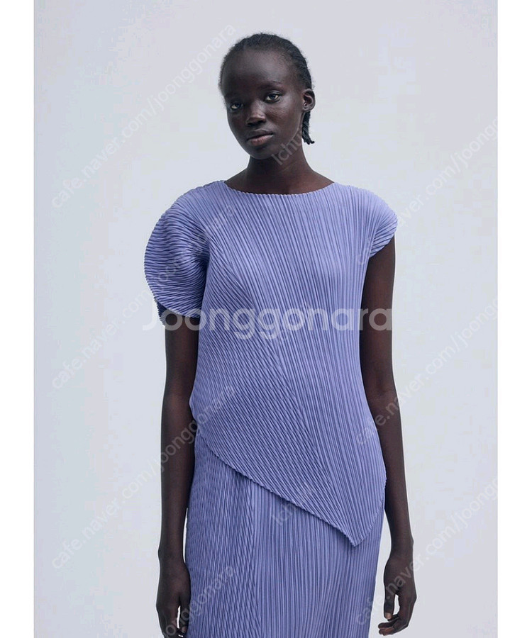 이세이미야케 리프 플리츠 탑,아사가오퍼플--2