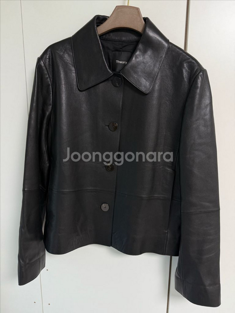 띠어리 양가죽 레더 자켓--0