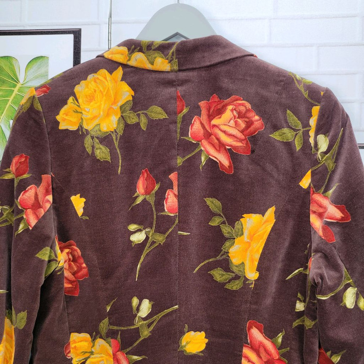 OILILY 오일릴리 플라워 벨벳 자켓 36 사이즈--3