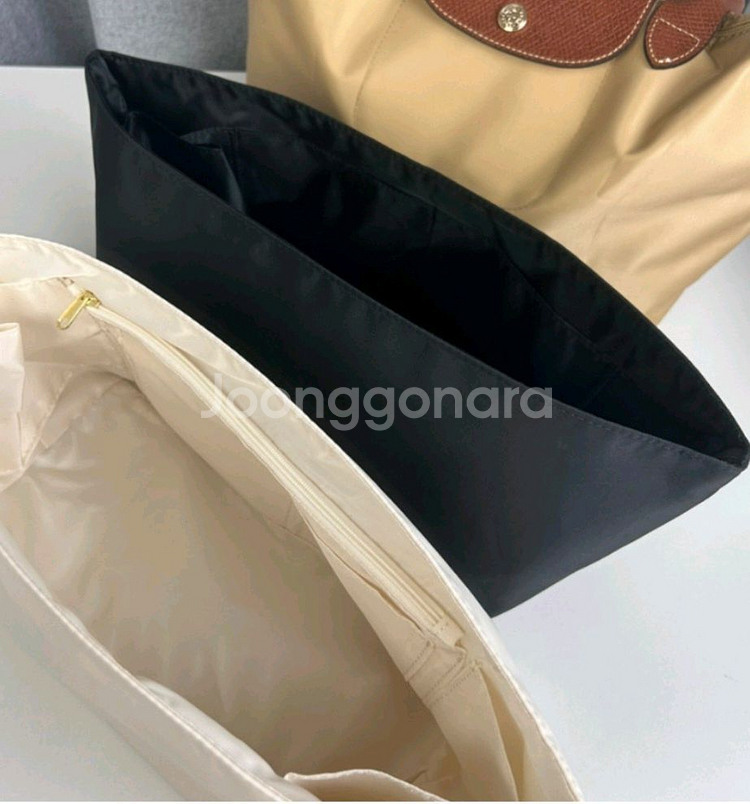 방수나일론 이너백) 롱샵 르플리아쥬 호환 숄더백 미디움--2