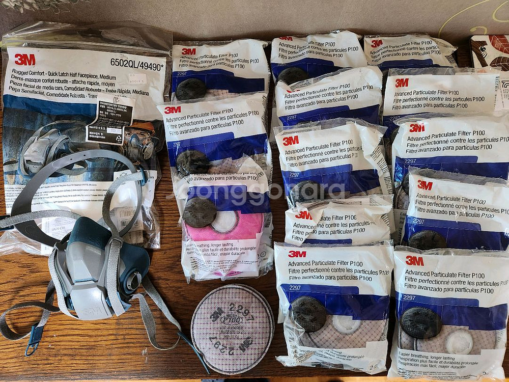 15세트 급처 | 3M 6502QL 방독면 2297필터--0