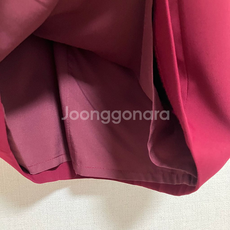 지고트 와인색 시스루 원피스--4