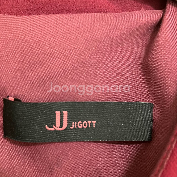 지고트 와인색 시스루 원피스--5