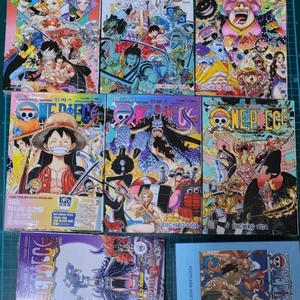 원피스 만화책 100권 + 기념표지엽서등 팝니다.