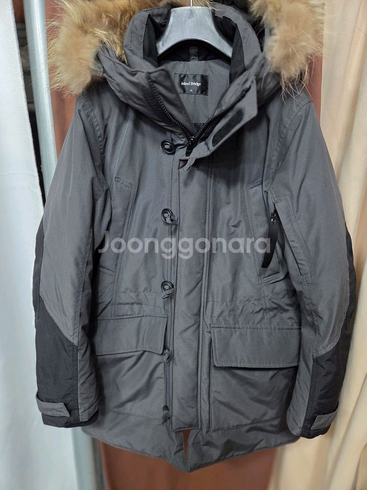 마인드브릿지 후드 퍼 패딩 95사이즈--0