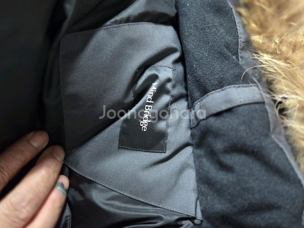 마인드브릿지 후드 퍼 패딩 95사이즈--2