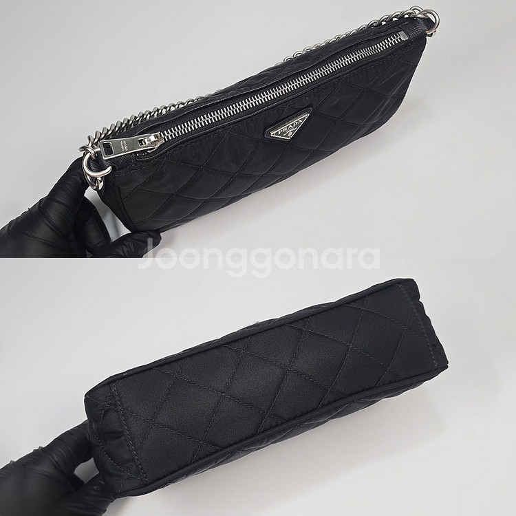 프라다 포코노 퀄팅 미니 체인 숄더백--6