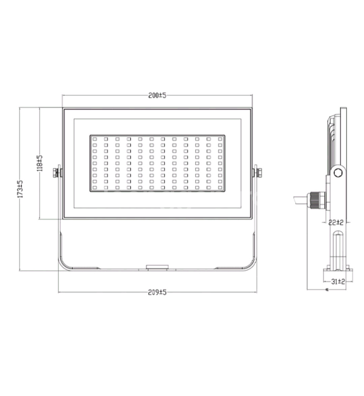 LED. 사각투광기 50W. 새상품--1