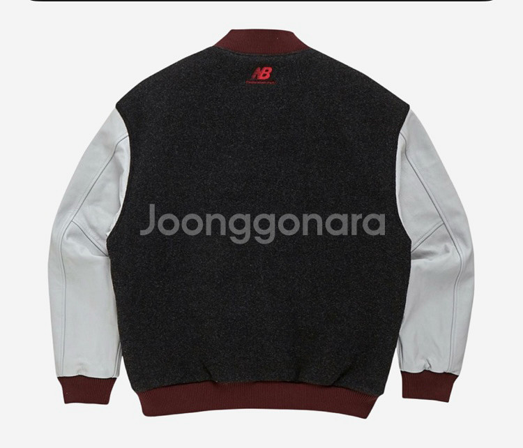 뉴발란스 x 디스이즈네버댓 바시티 자켓 차콜--1