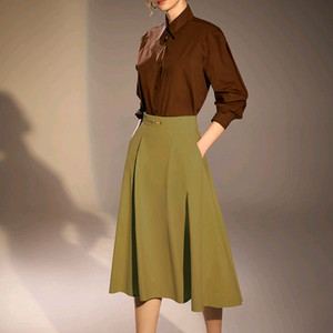 데렉램 FAUX레더 스커트 66 새상품