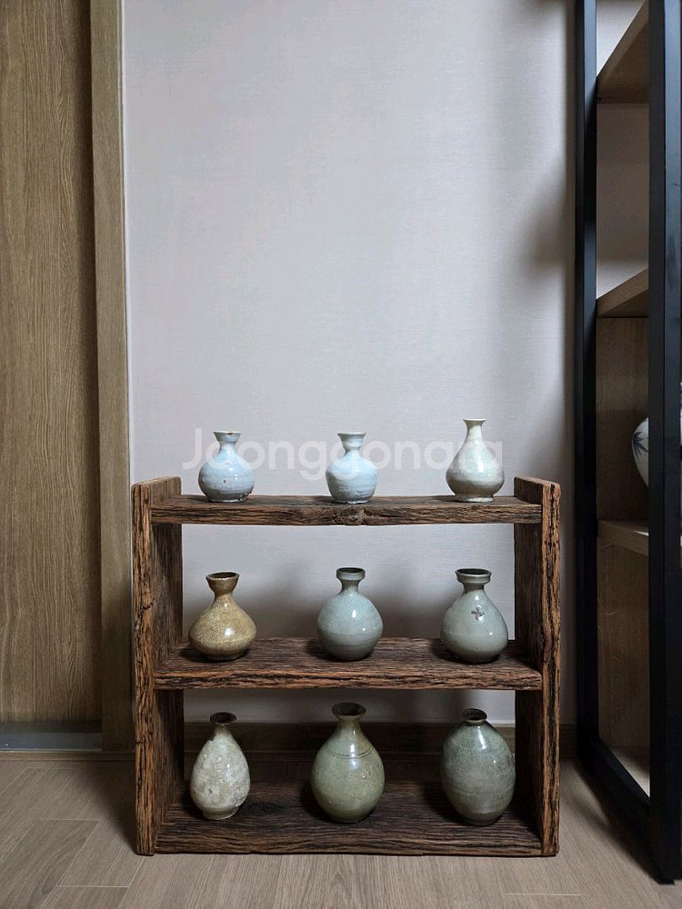 100년이상된 올드오크 빈티지 주방미니선반 선반--9