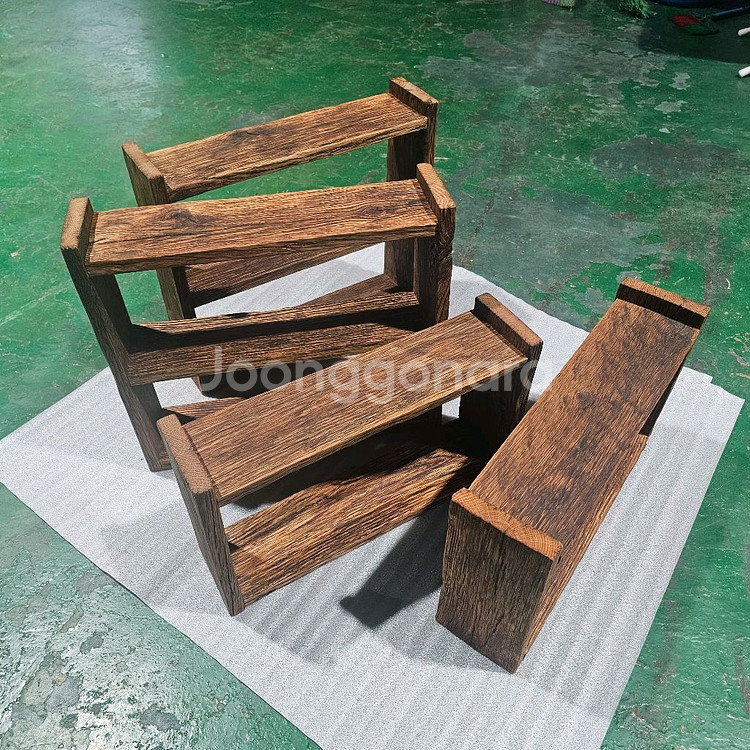 100년이상된 올드오크 빈티지 주방미니선반 선반--8