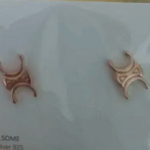 925 은 귀걸이 로즈골드 귀침장식