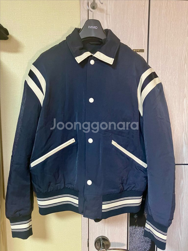 Emporio Armani 네이비 로고 블루종 자켓--9