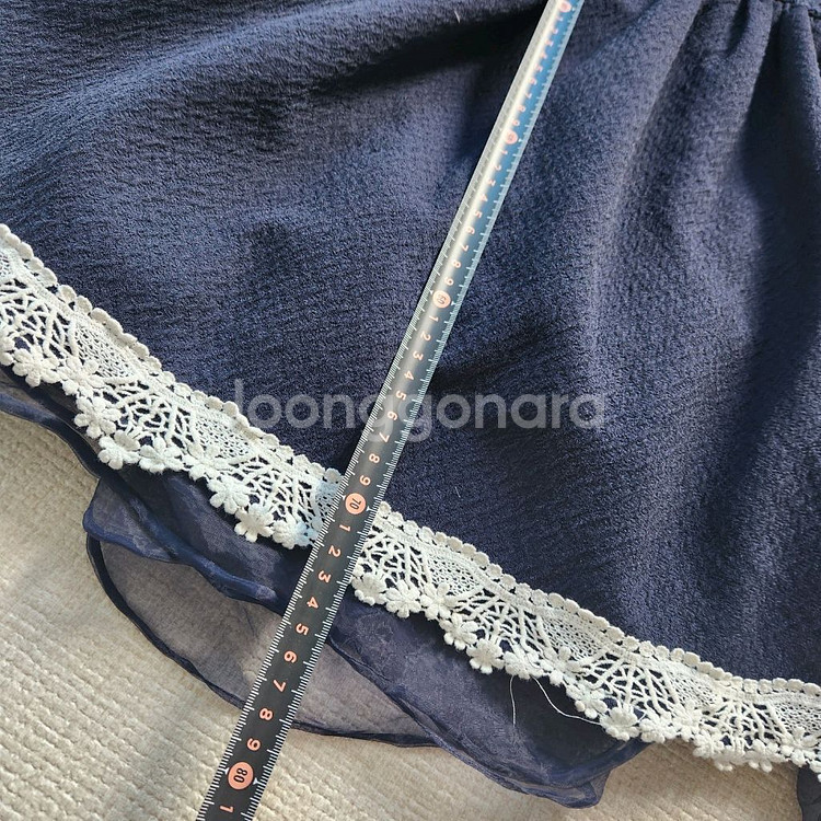 로엠걸즈 네이비 레이스 원피스 140-150--5