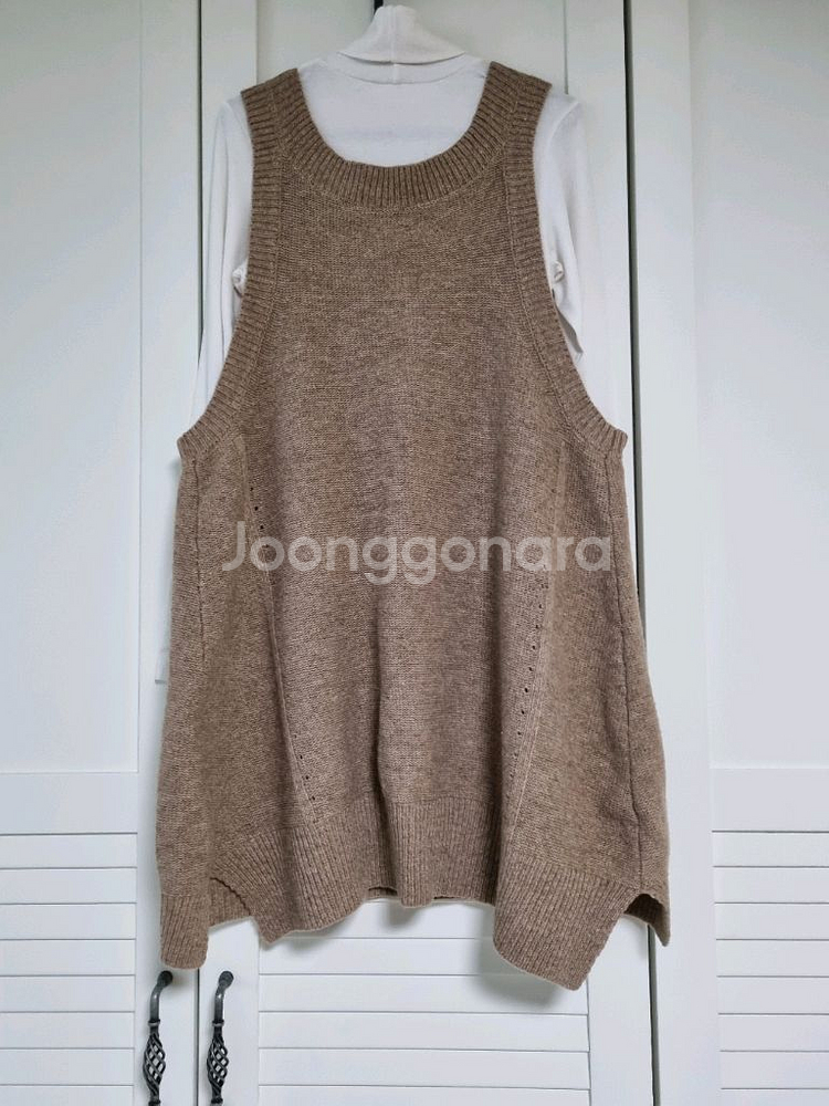 진베이지 롱니트조끼. 프리사이즈--1