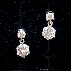 우신3부다이아귀걸이(+2.7mm천연다이아) 딸랑이