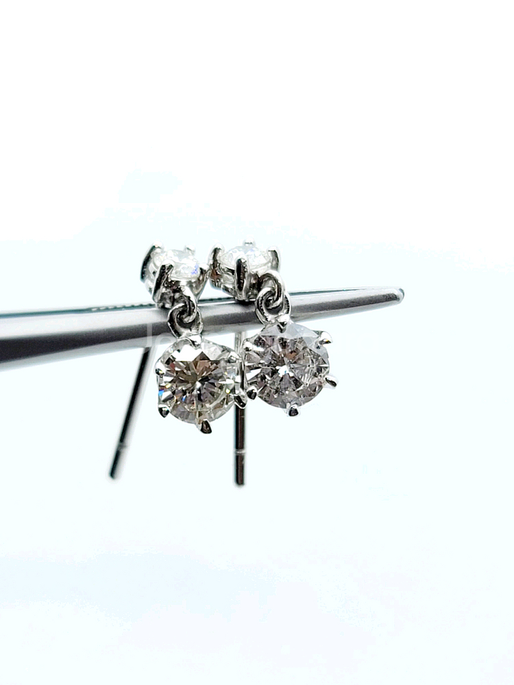 우신3부다이아귀걸이(+2.7mm천연다이아) 딸랑이--3