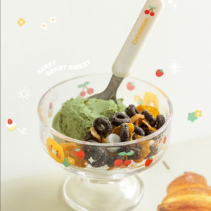 카카오프렌즈 춘식이 아이스크림볼 디저트 그릇 스푼 세트