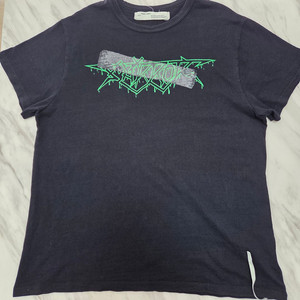 오프화이트 락 미러 반팔티