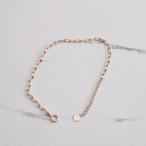 14k핑크골드 클립 팔찌