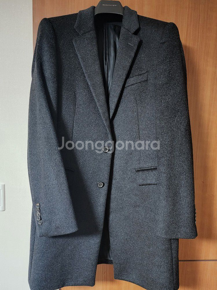 우영미 솔리드옴므 그레이 슬림핏 코트 팝니다 정장 자켓--1