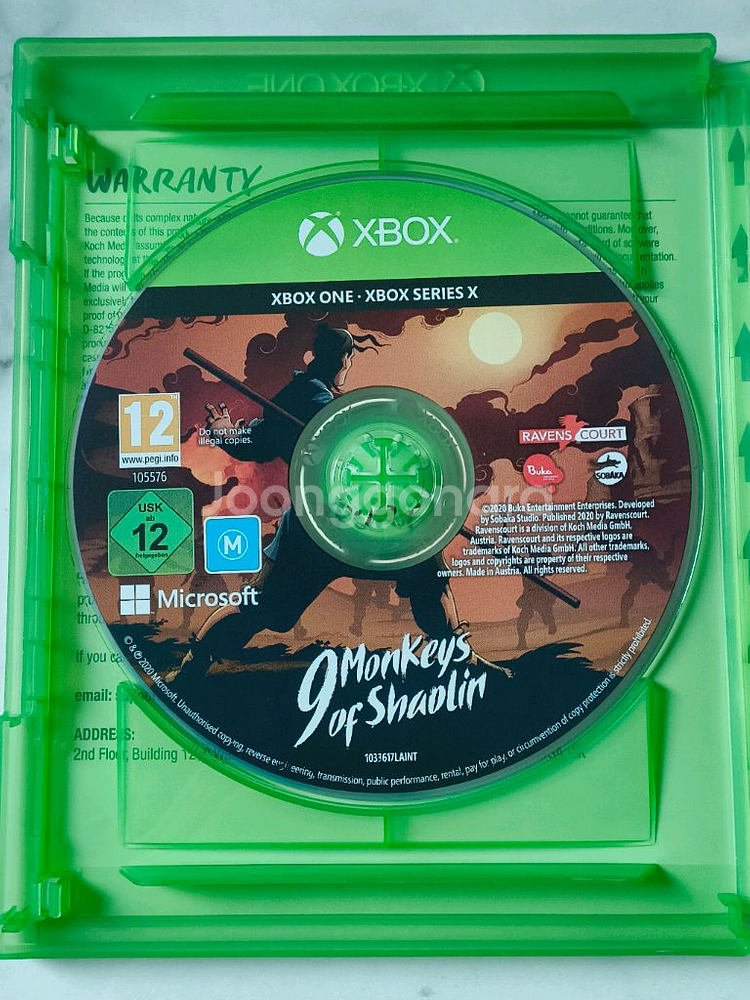 XBOX 9 Monkeys Of Shaolin 유럽판--2