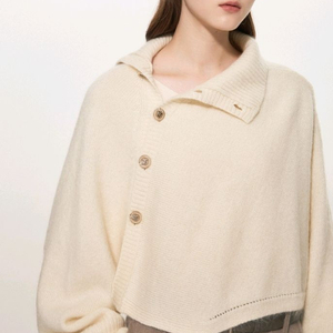 한섬 타임 2024 캐시미어 블랜디드 언발런스 볼레로F