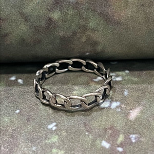 가벼운 체인 925 실버 은 반지 #13