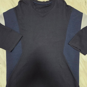 솔리드옴므 배색 7부 반팔티