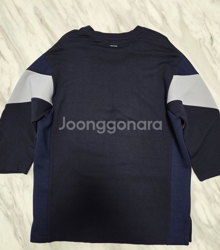 솔리드옴므 배색 7부 반팔티--1