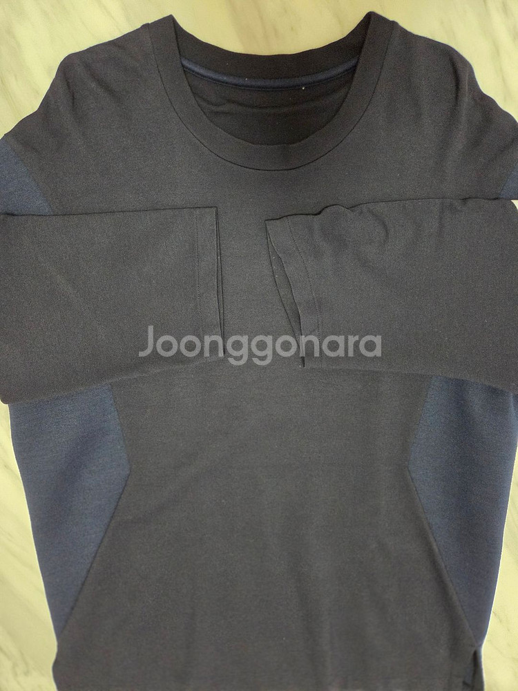 솔리드옴므 배색 7부 반팔티--2