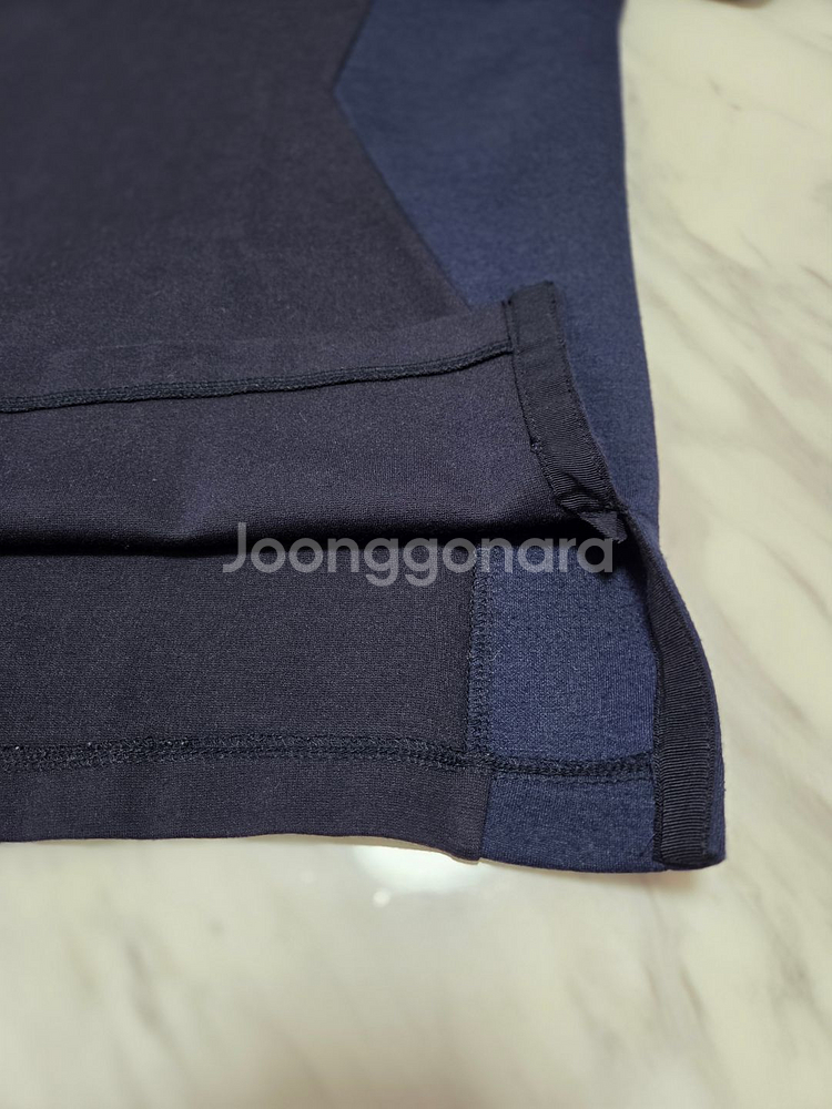 솔리드옴므 배색 7부 반팔티--5