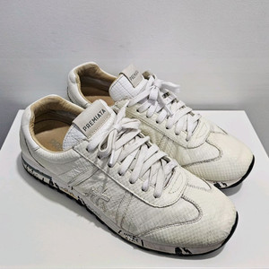 프리미아타 흰색 가죽 스니커즈 44사이즈(280)