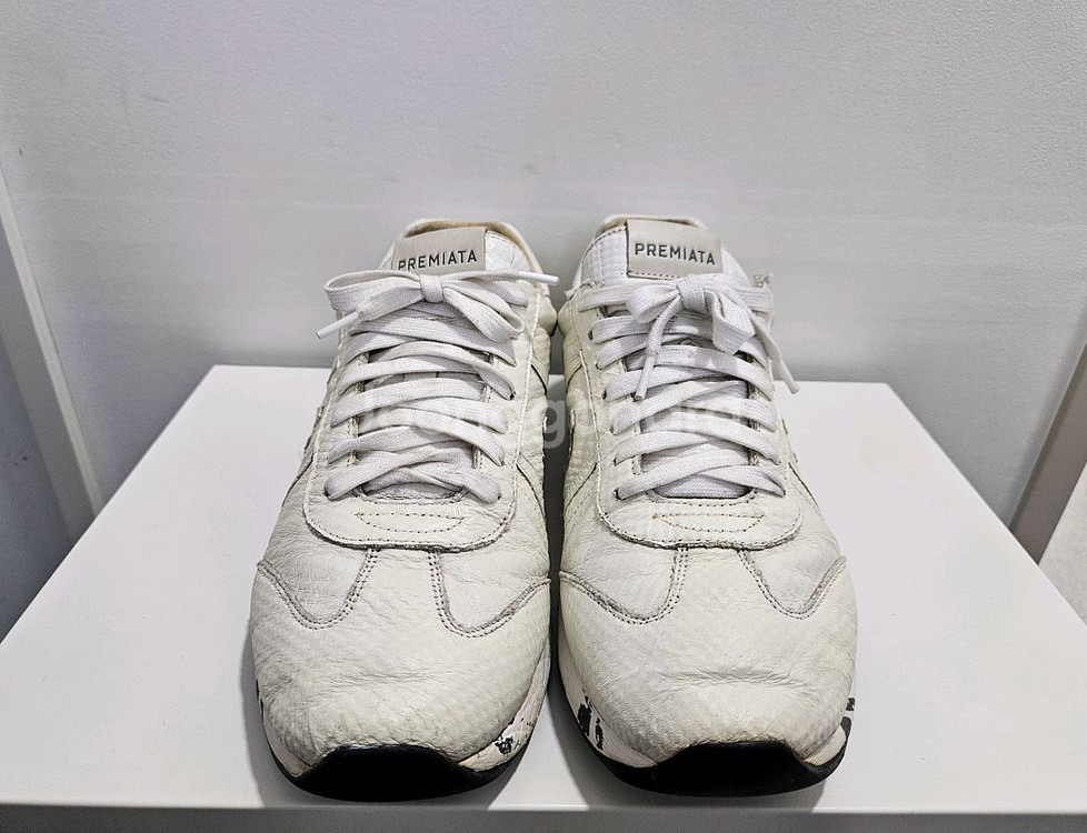 프리미아타 흰색 가죽 스니커즈 44사이즈(280)--2