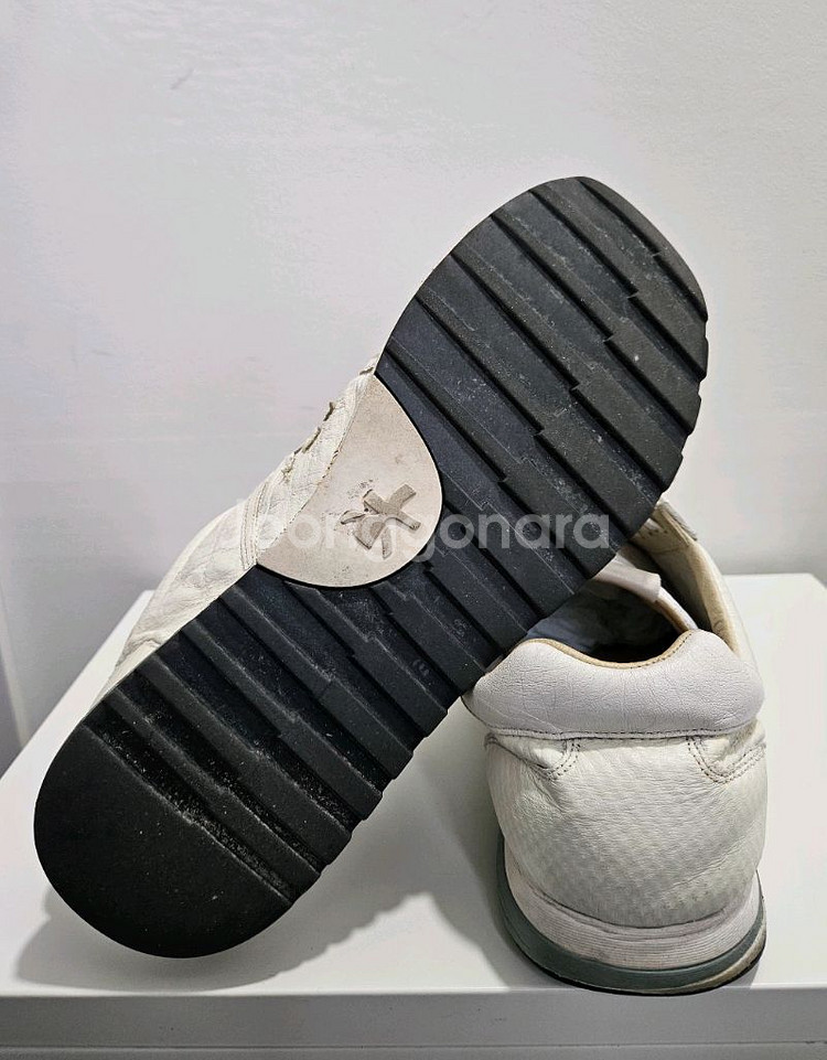 프리미아타 흰색 가죽 스니커즈 44사이즈(280)--5