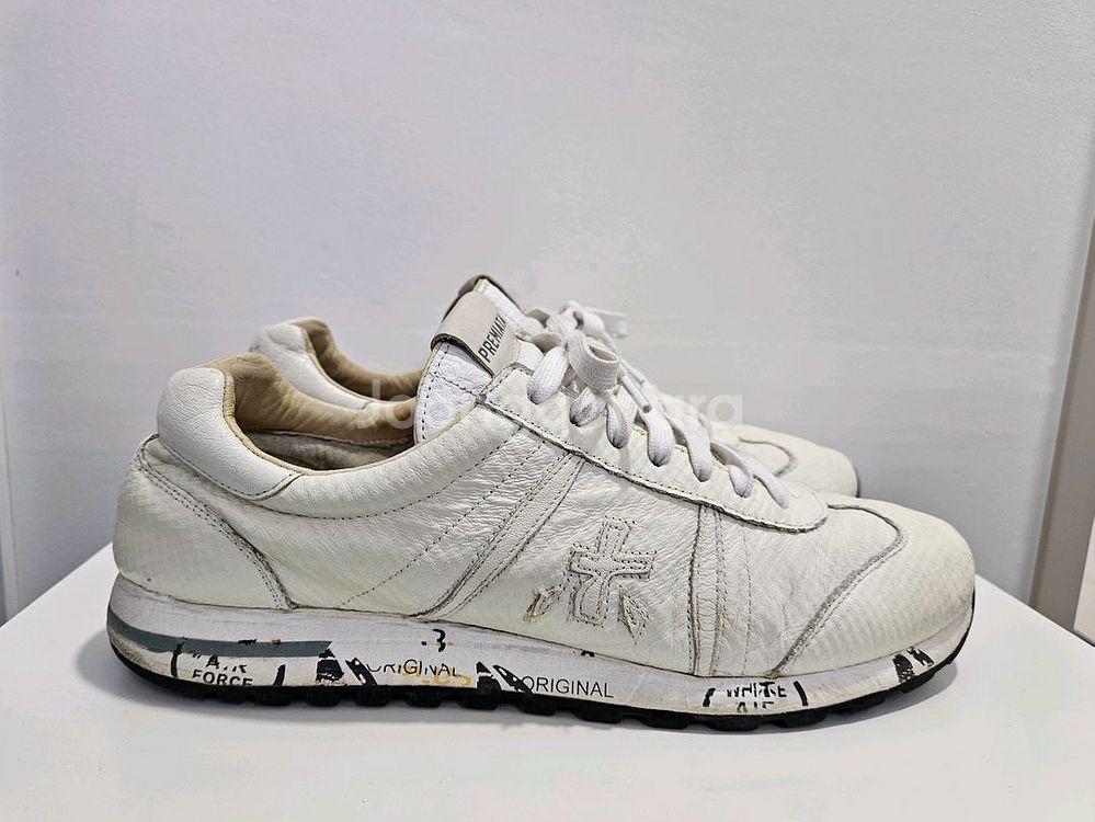 프리미아타 흰색 가죽 스니커즈 44사이즈(280)--3