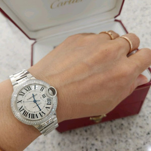 까르띠에 WE902035 발롱블루 다이아 화이트골드