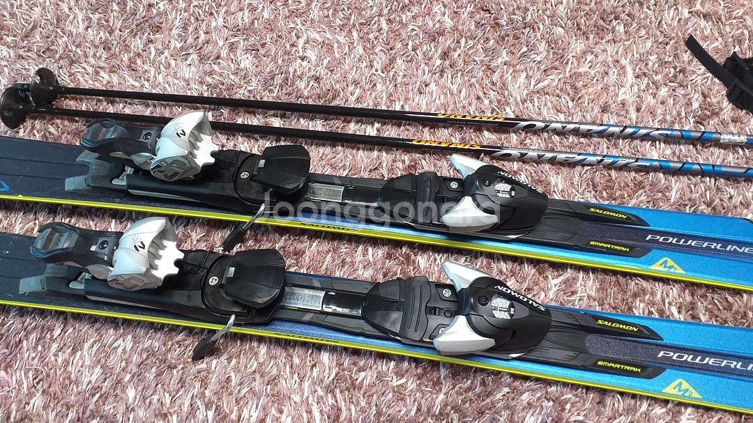 살로몬 스키 155cm, 시나노 카본 스키폴 110cm--2