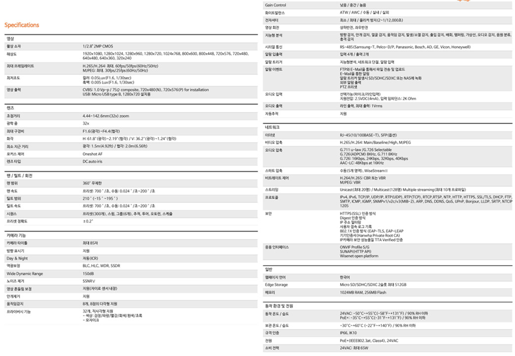 한화비전 XNP-6320HG 32배 PTZ 하우징카메라--1