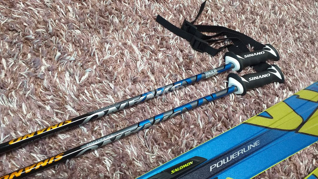 살로몬 스키 155cm, 시나노 카본 스키폴 110cm--4