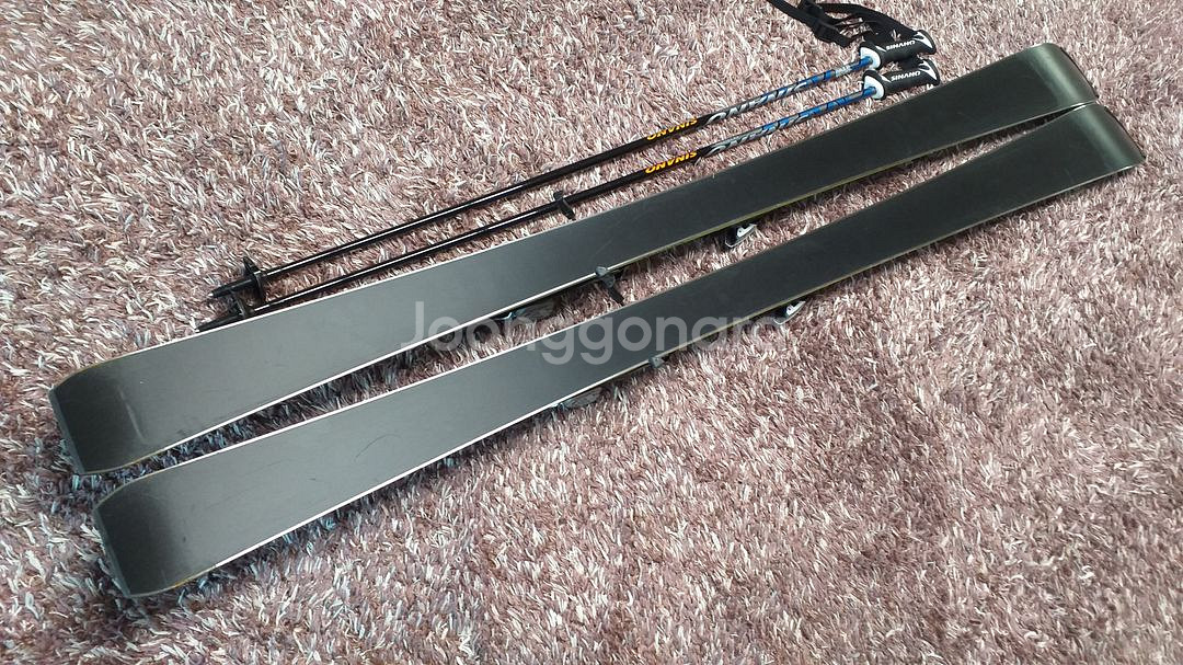 살로몬 스키 155cm, 시나노 카본 스키폴 110cm--5