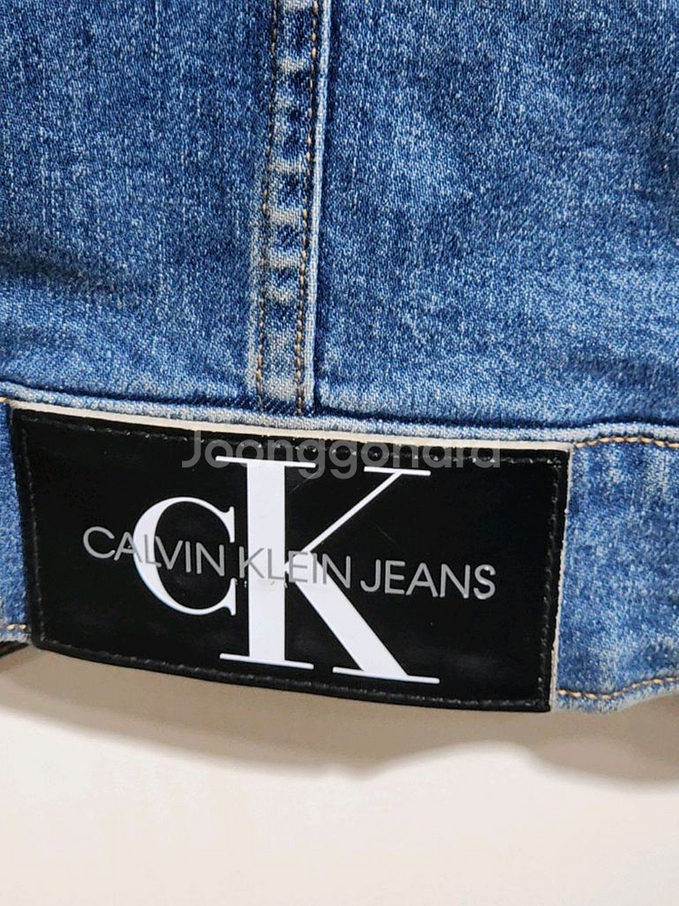 (XL) 캘빈클라인 청자켓 스판 CK 데님자켓 빈티지--5