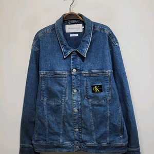 (XL) 캘빈클라인 청자켓 스판 CK 데님자켓 빈티지