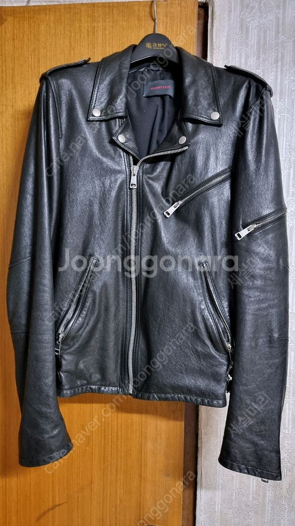 뮤즈룸 남자 라이더 가죽자켓 44사이즈 (95,슬림10--2