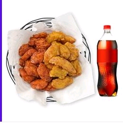 교촌치킨 반반순살(허니+레드)+콜라1.25(12/22)--0